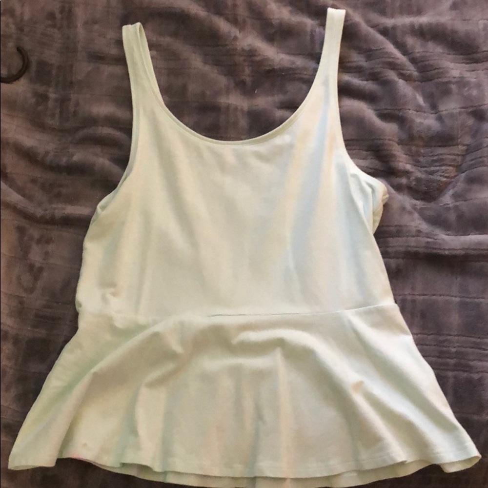 EXPRESS MINT PEPLUM TOP